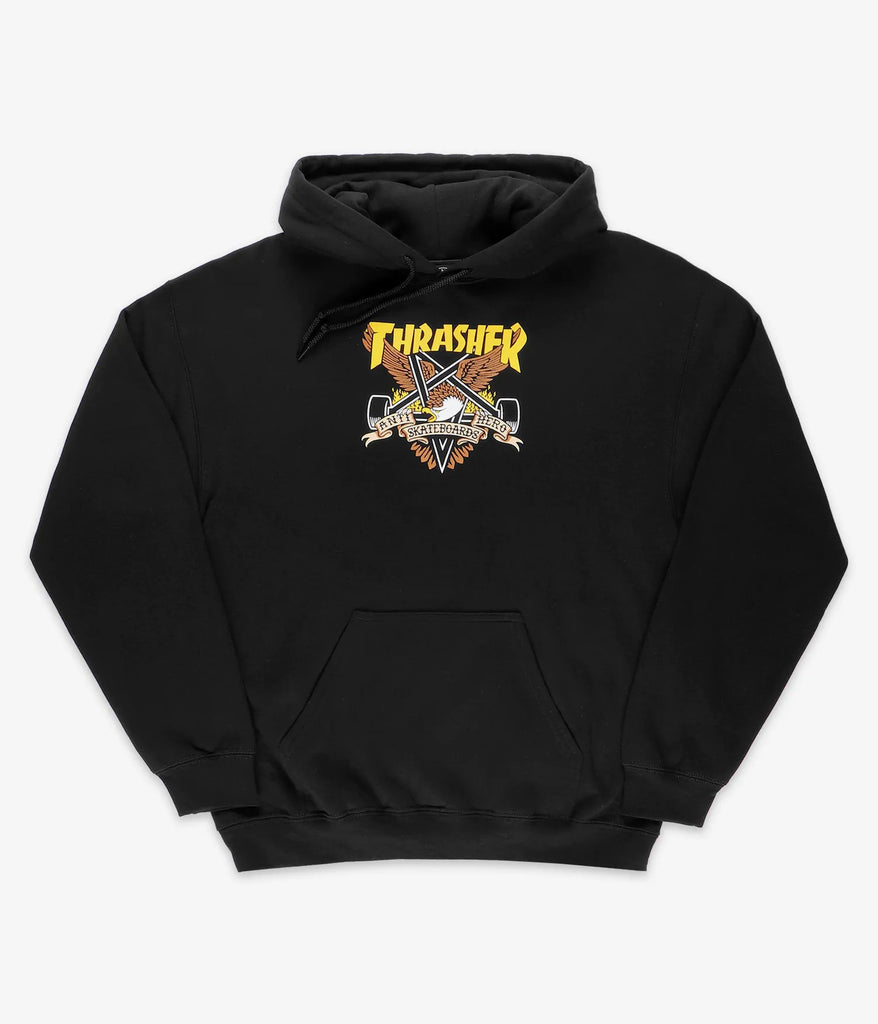 Thrasher x Anti Hero Eaglegram Hoodie (Black) vue de face