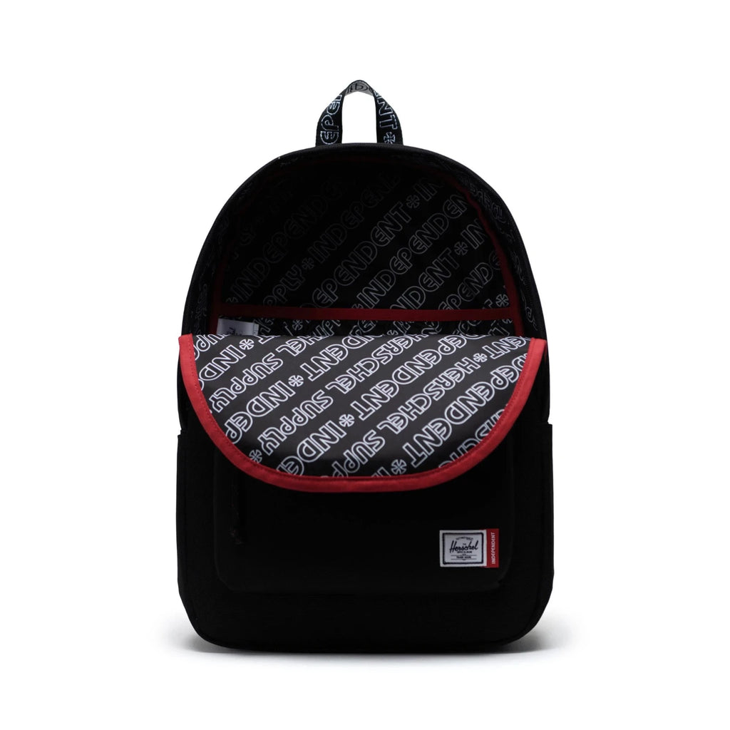 Herschel x Independent Bagpack Classic X-large 30L vu de face poche ouverte 