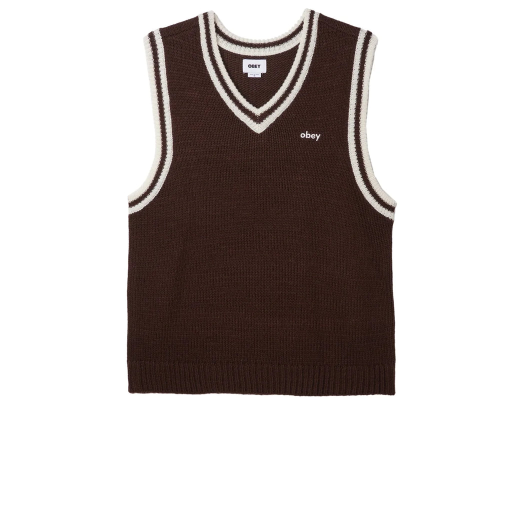 OBEY Alden Sweater Vest (Java Brown Multi)