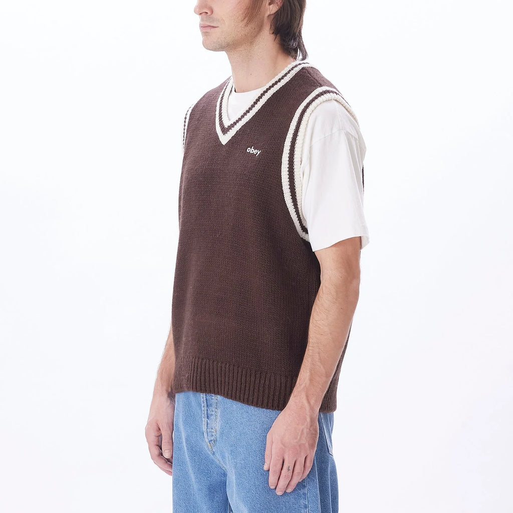 OBEY Alden Sweater Vest (Java Brown Multi)