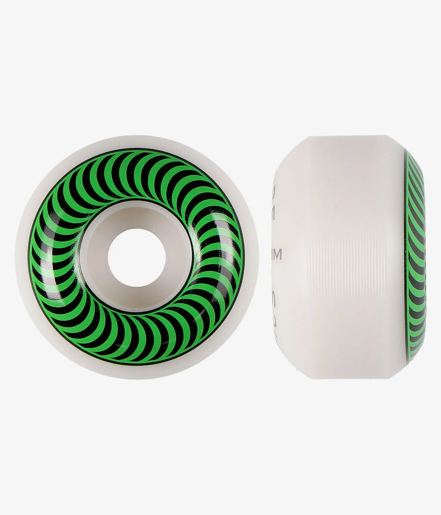 Roues de skate Spitfire Classic blanches et vertes 99A (52mm) pour skateboard