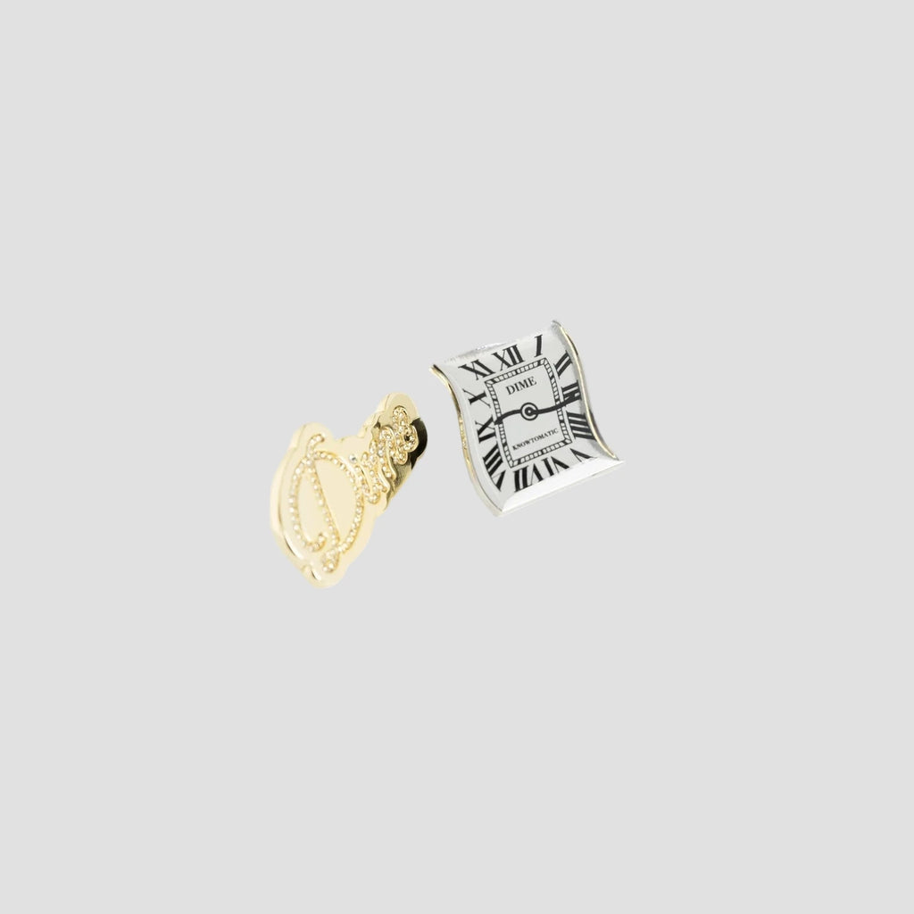 Pin Pack Dime MTL – pins argent et doré pour veste, sac ou casquette, disponibles chez Yagö Skateshop Mons. vue d'ensemble