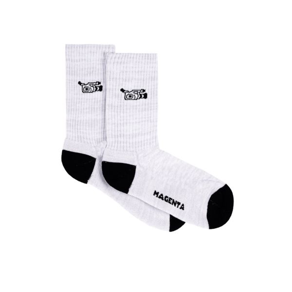 Magenta VX Socks (White)