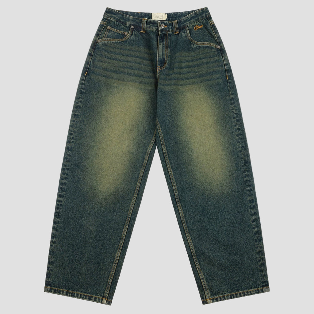 Pantalon Baggy Denim Dime MTL – coupe ample, coton denim pré-rétréci, broderies premium, poches western et logo Classic. vue de face