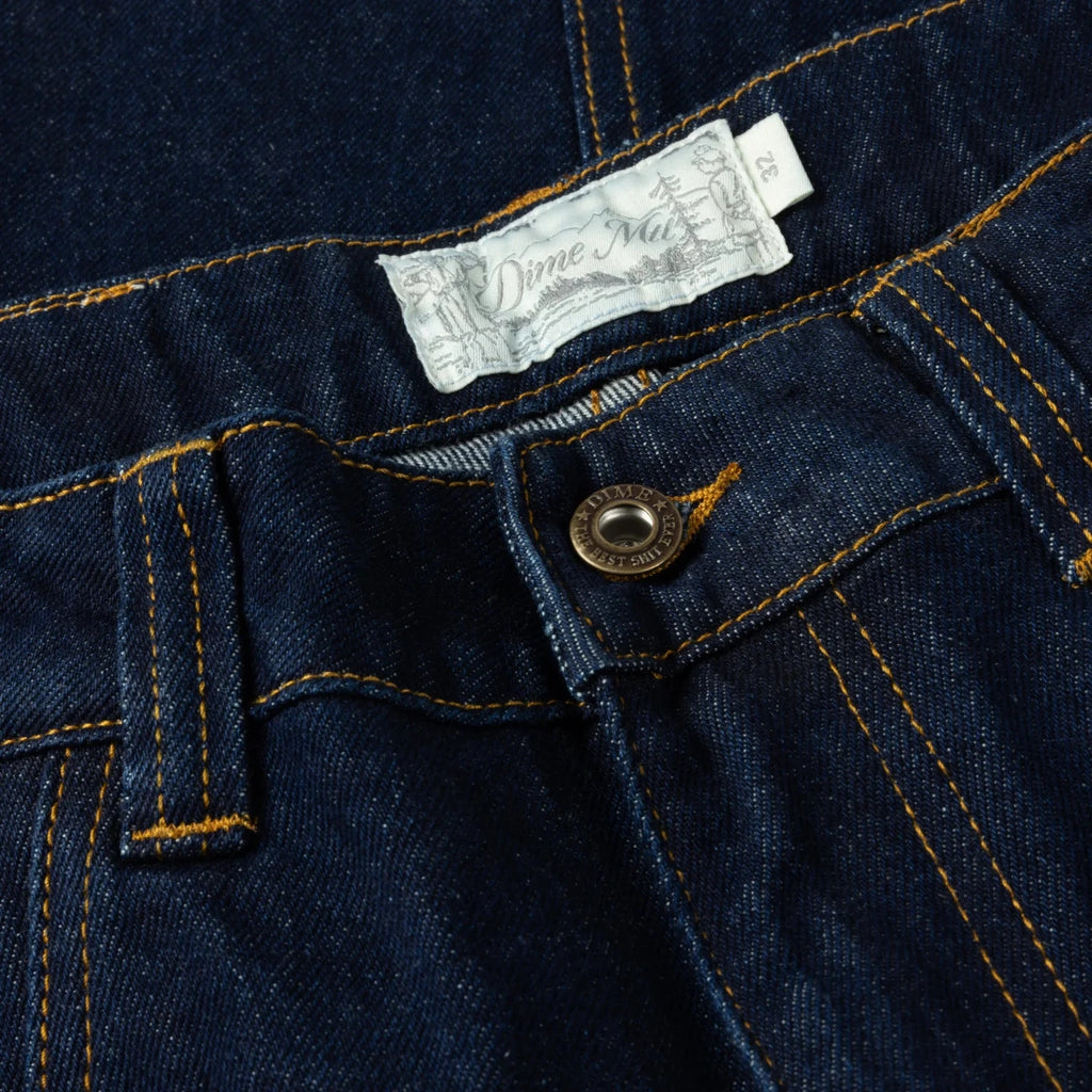 Baggy Denim MTL indigo vue sur le bouton
