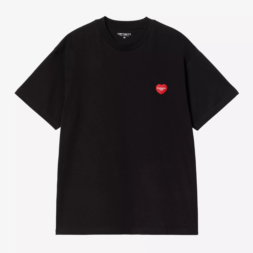 T-shirt Heart II Hartt Carhartt WIP en coton bio léger, coupe loose, imprimé graphique et patch Heart. Streetwear et skate Mons Saint-Ghislain.