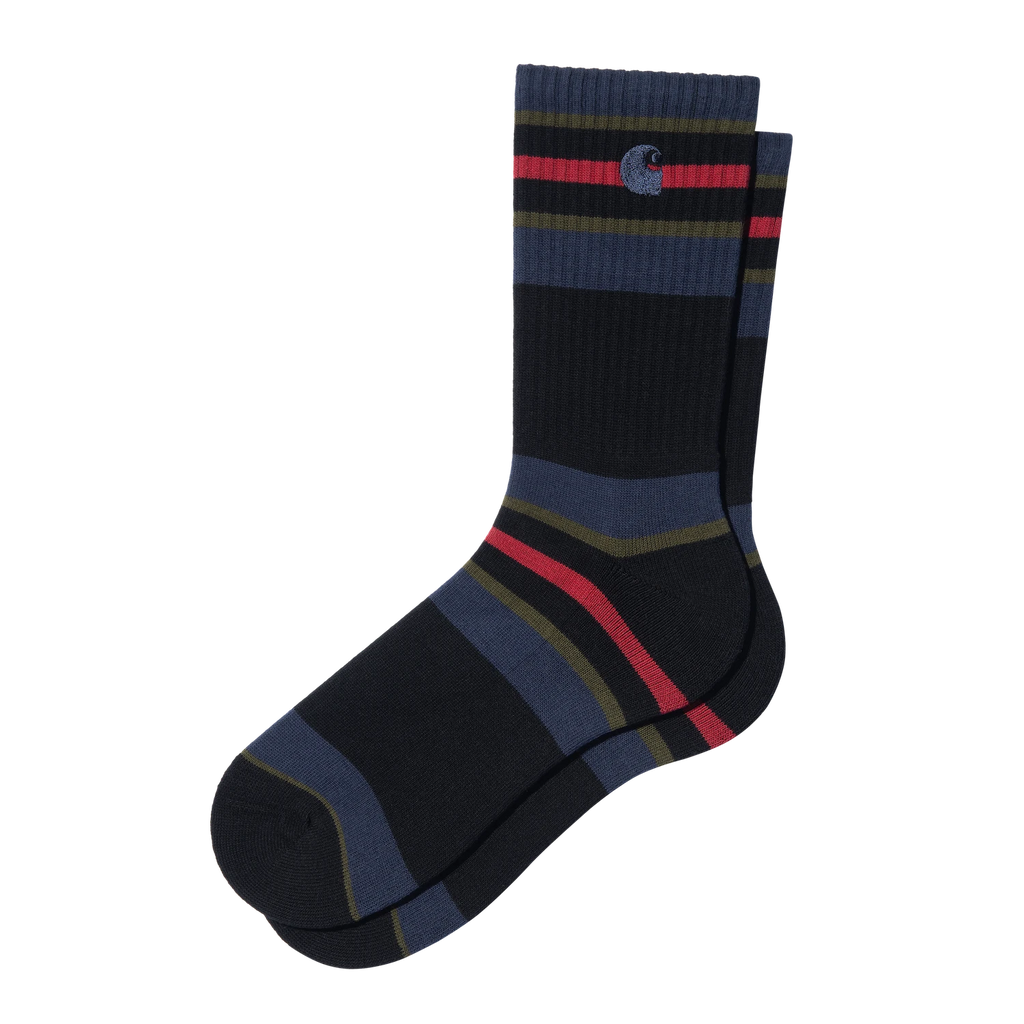 Carhartt WIP Oregon Socks (Starco Stripe/Black)