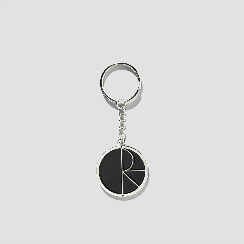 Polar Skate Co. Classic Fill Logo Keychain Silver vu de face