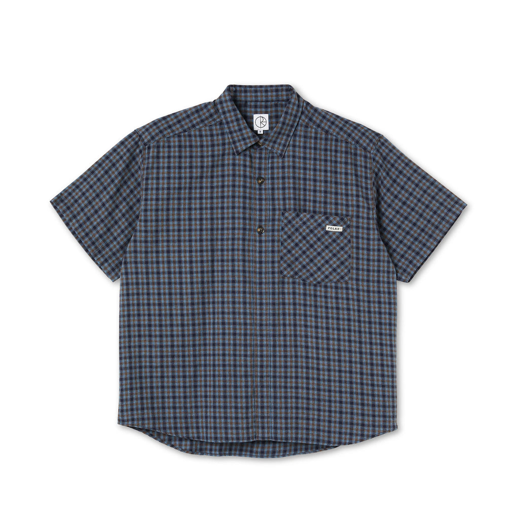 Polar Skate Co. Mitchell Poplin Shirt (Brown/Blue)