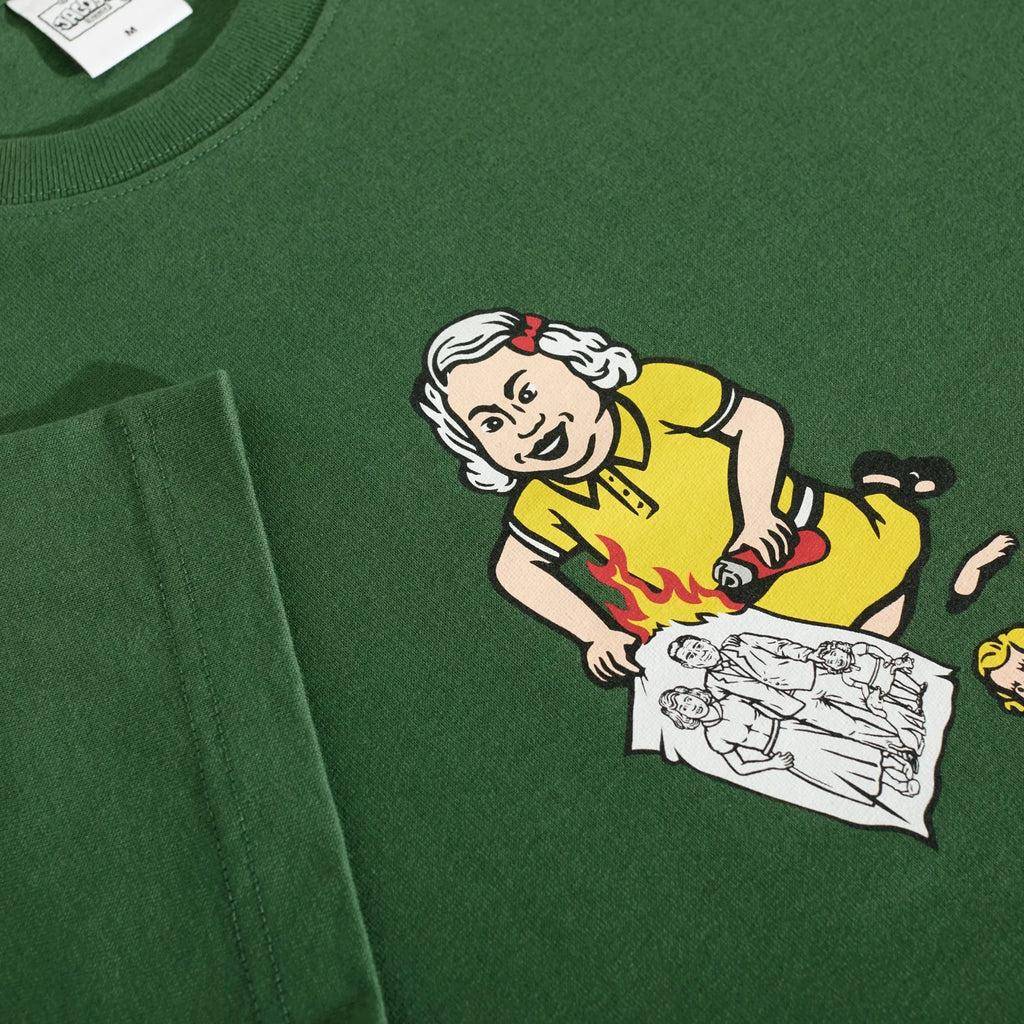 T-shirt Polar Family Affair Forest Green, 100 % coton vue sur le dessin zoomé