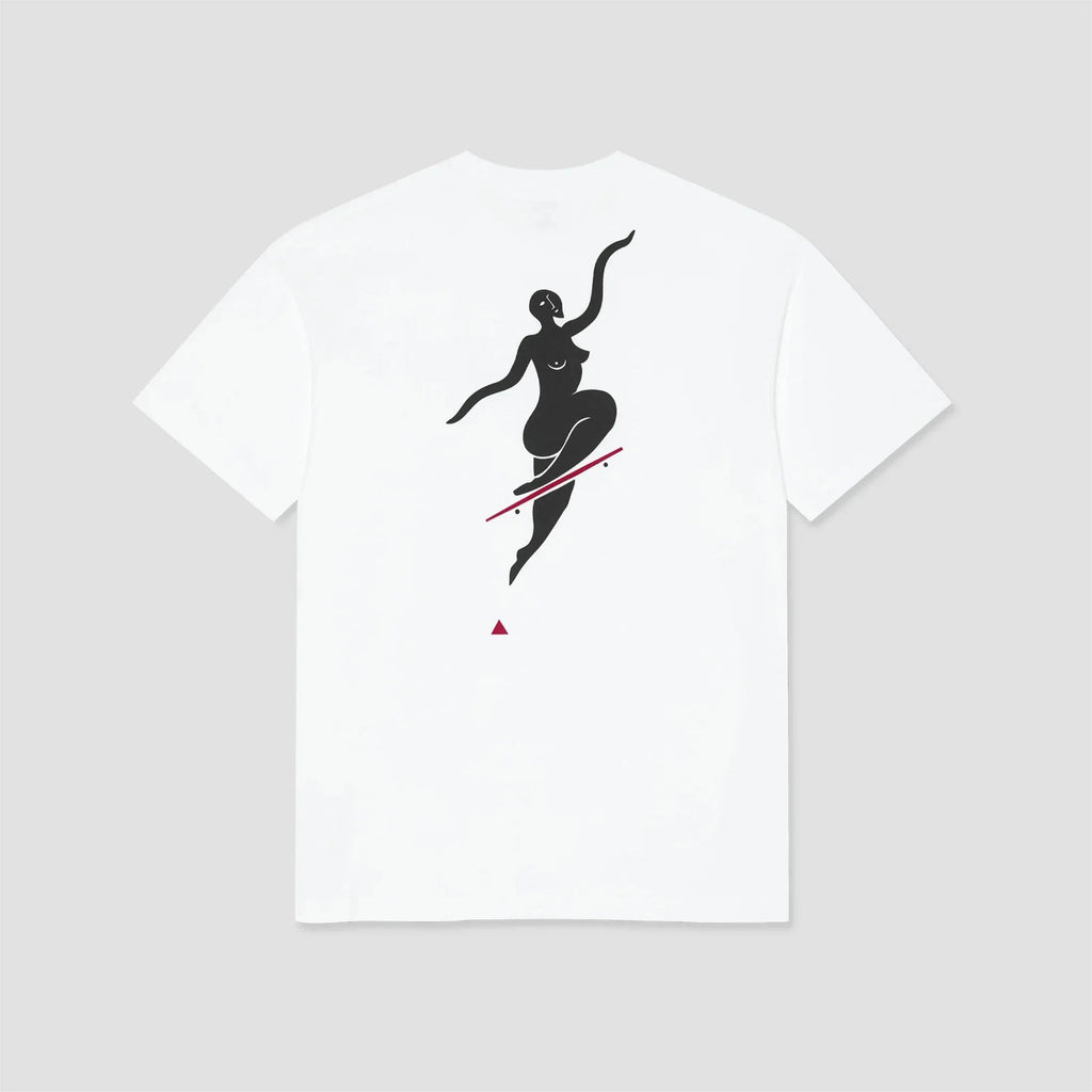 T-shirt Polar No Comply blanc 100 % coton, artwork de Pontus Alv vue de dos