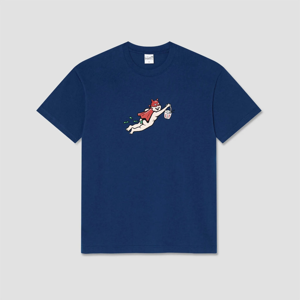 T-shirt Polar Take Away Ultramarine 100 % coton, artwork de Jacob Ovgren vue sur le dessin de face