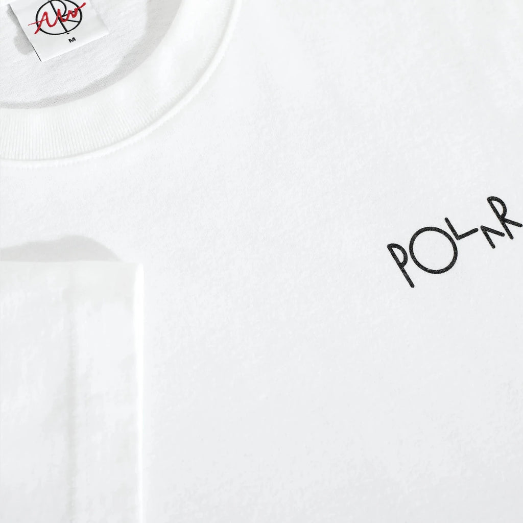 Polar Skate Co. Tee last Night White zoom sur logo poitrine