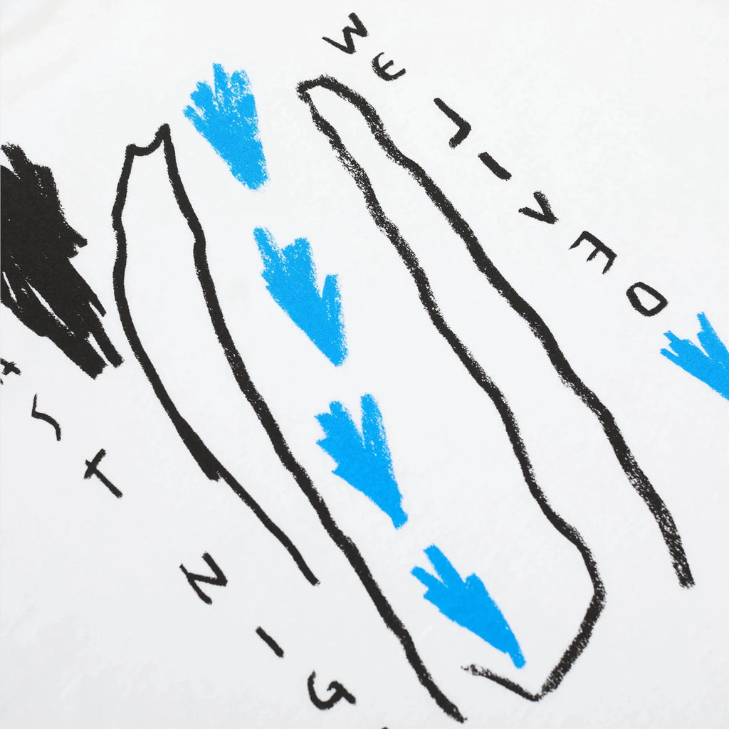 Polar Skate Co. Tee last Night White zoom sur logo de derrière