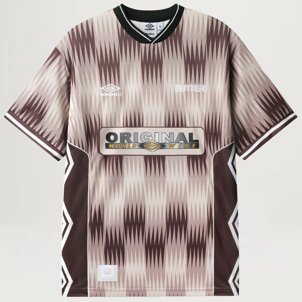 Jersey Umbro x Butter Goods Optical Tee (Brown/taupe) vue de face