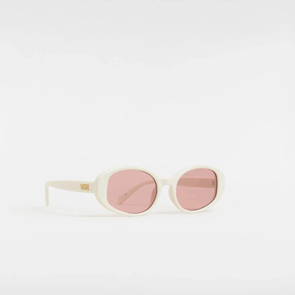 Lunettes Vans White Rose Pink vues de 3/4 face 