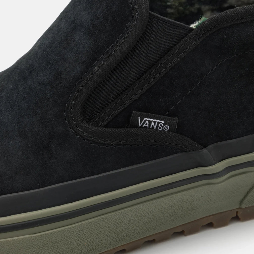 Chaussures Vans Mid Slip MTE Dark Olive vue sur l'élastique de la cheville 