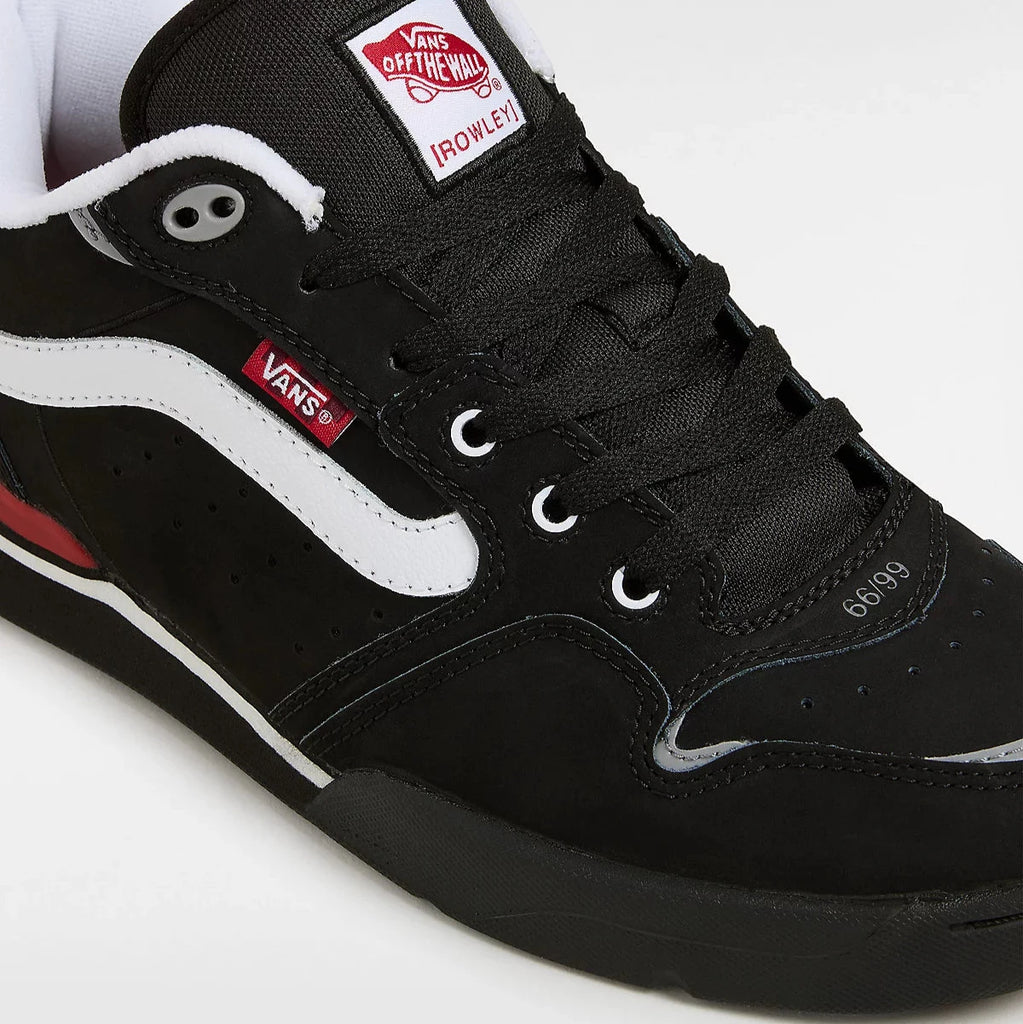 Chaussures Vans Skate Rowley XLT Black White Red zoom sur le profil extérieur