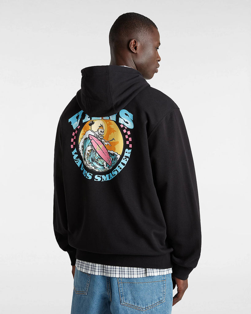 Mannequin portant le Vans Pull Loose Crew Carlo Black vue de dos