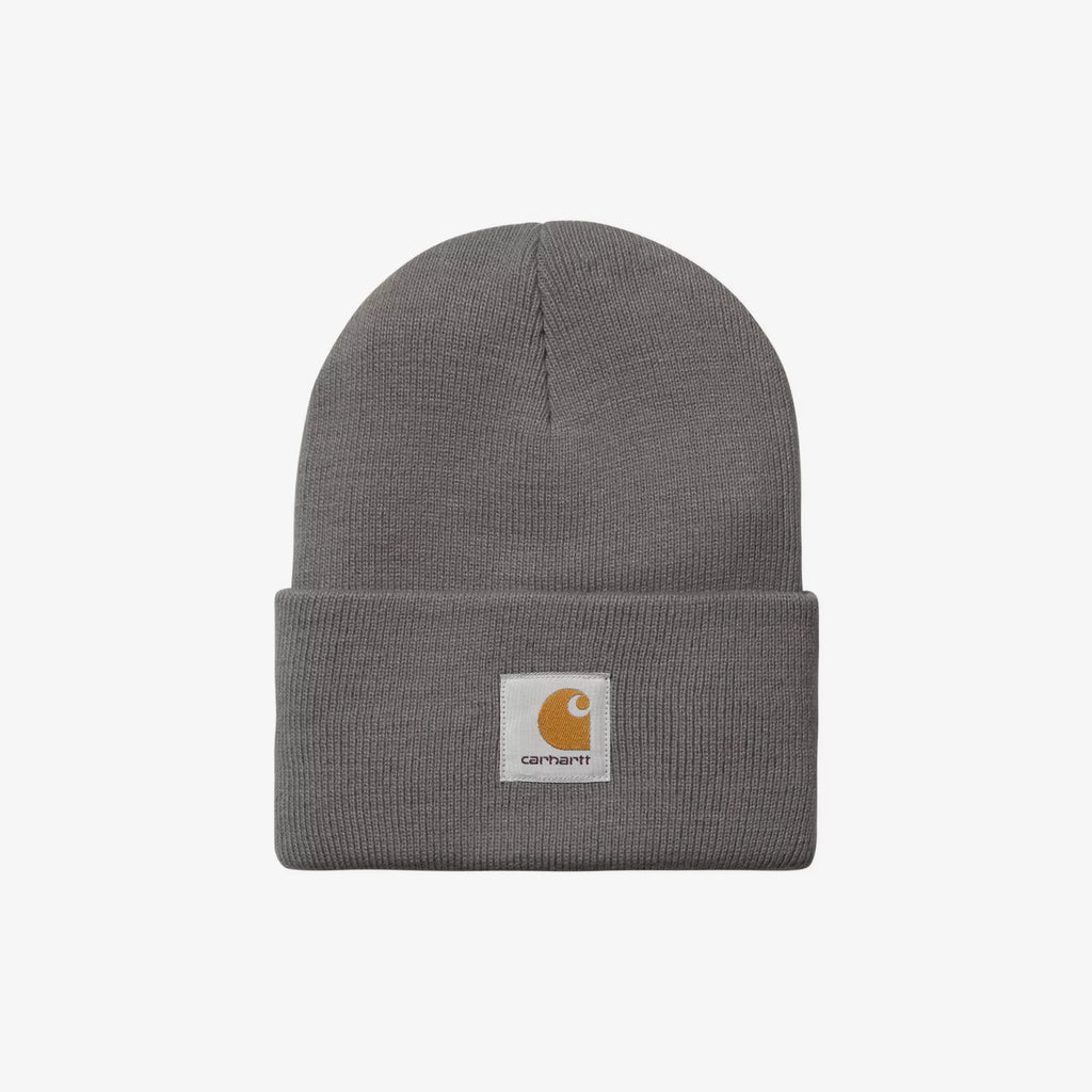 Carhartt WIP Acrylic Watch Hat Porphyry bonnet côtelé unisexe en acrylique – skateshop Mons. Vu de face