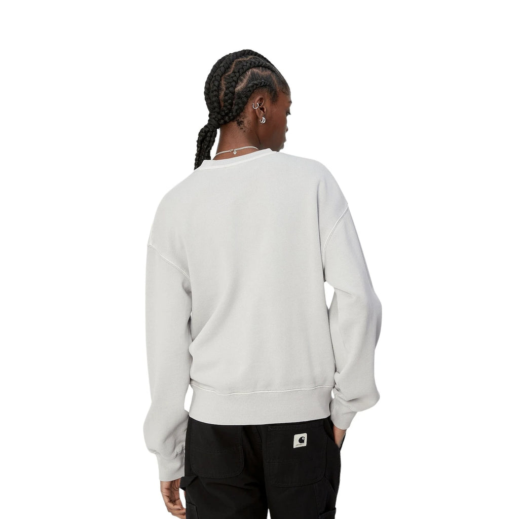 Mannequin portant le pull pour fille Carhartt WIP W' Nelson Sonic Silver vue de dos