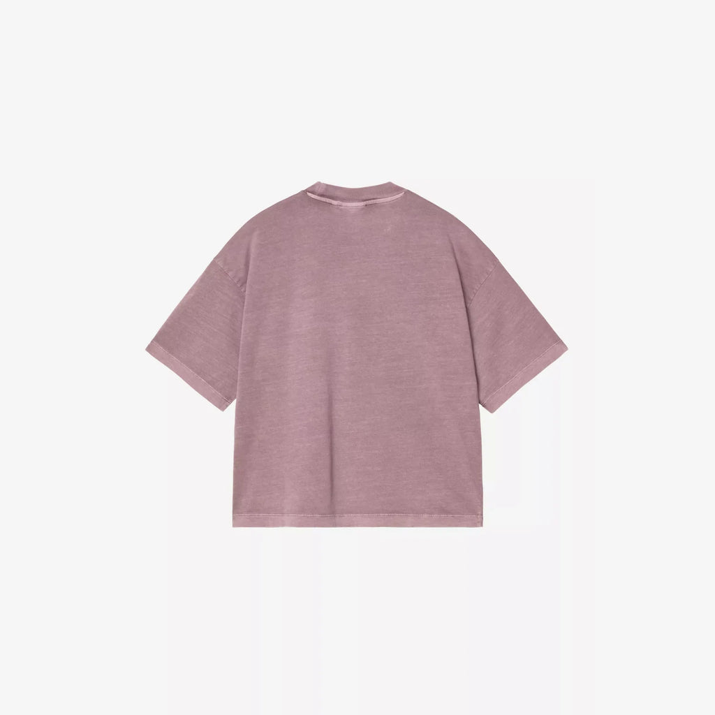 Carhartt WIP T-shirt Nelson femme Phlox coton bio coupe loose cropped Square Label – skateshop Mons. Vu de dos