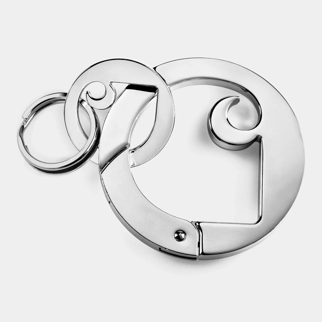 Carhartt WIP Charms carabiner keychain silver vue de face 