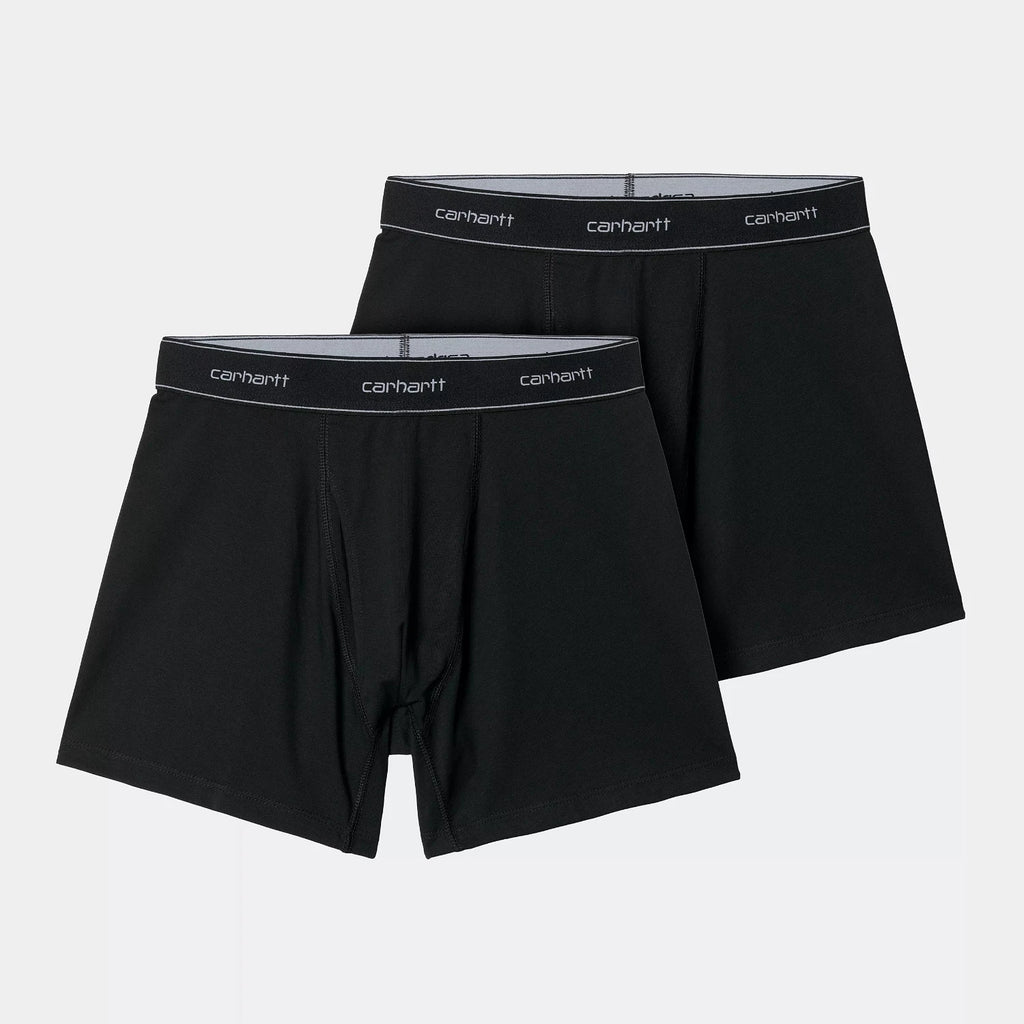 carhartt wip cotton trunks black black vu de face en paire