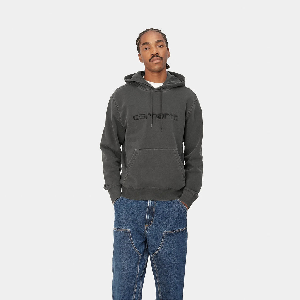 Carhartt WIP Hooded Duster Sweat (Black Garment Dyed)