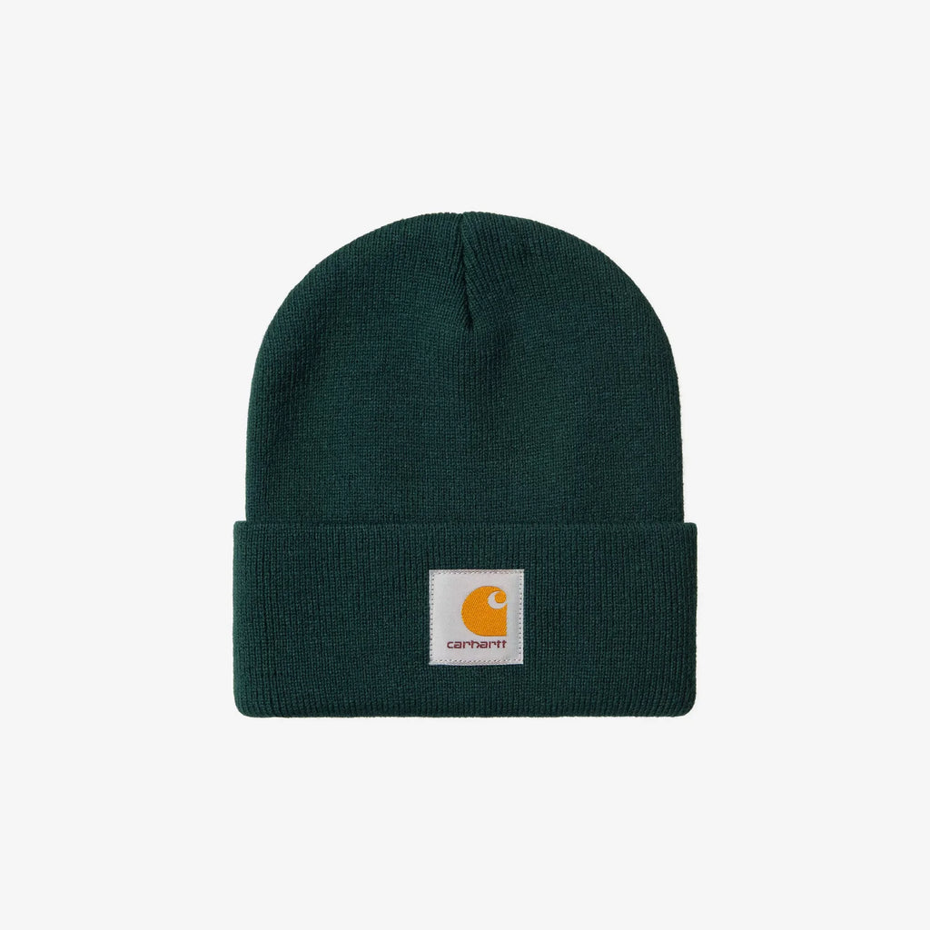 Bonnet Carhartt WIP Short Watch Hat Dark Fir maille côtelée unisexe – skateshop Mons
