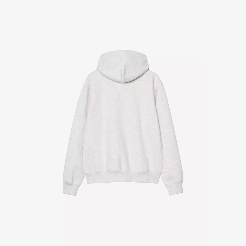 Hoodie Carhartt WIP Script Ash Heather Rondo coupe ample logo brodé – skateshop Mons - Vu de dos