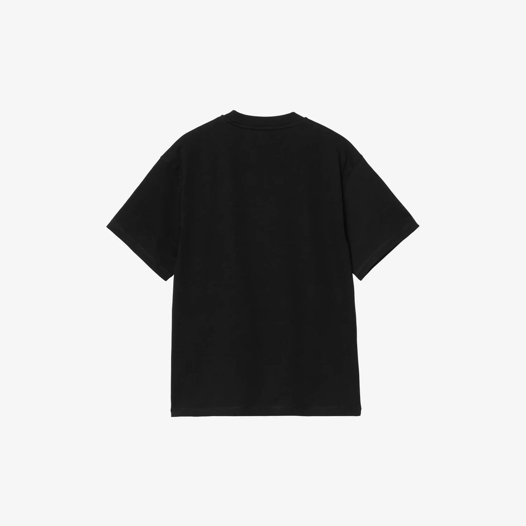 T-shirt femme Carhartt WIP Heart Patch Black coton bio coupe ample patch brodé – skateshop Mons - Vue de dos