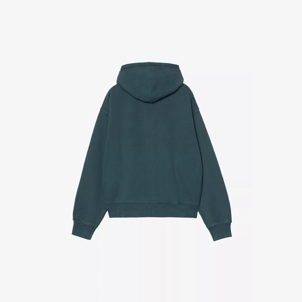 Women’s Hooded Nelson Jacket Carhartt WIP – coton épais garment-dyed avec capuche – skateshop Mons - Vue de dos