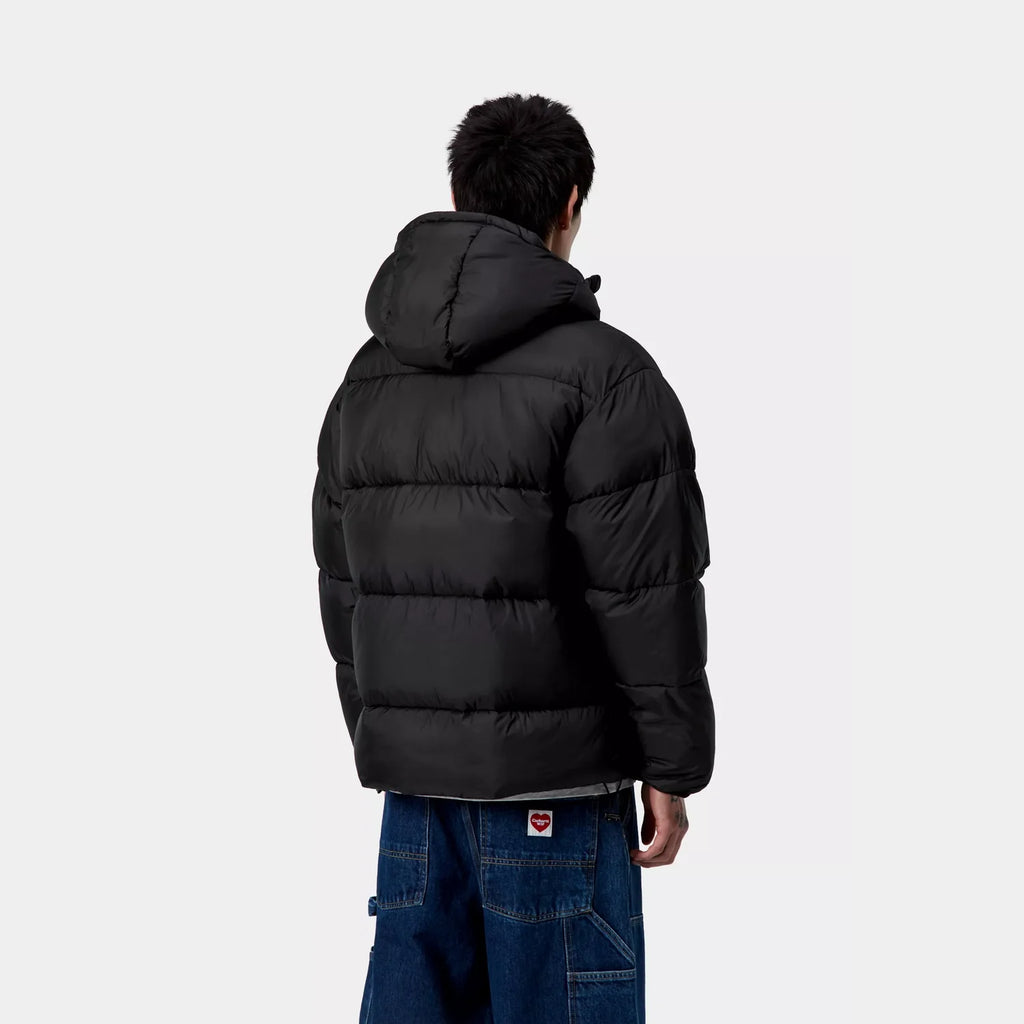 Doudoune Toronto Carhartt WIP – ripstop déperlant doublure camouflage duvet artificiel – skateshop Mons - Porté par un mannequin vu de dos