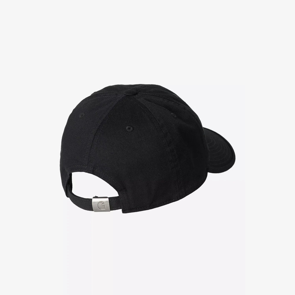 Casquette Carhartt WIP Office Supplies Black visière incurvée broderie graphique – skateshop Mons - Vue de dos