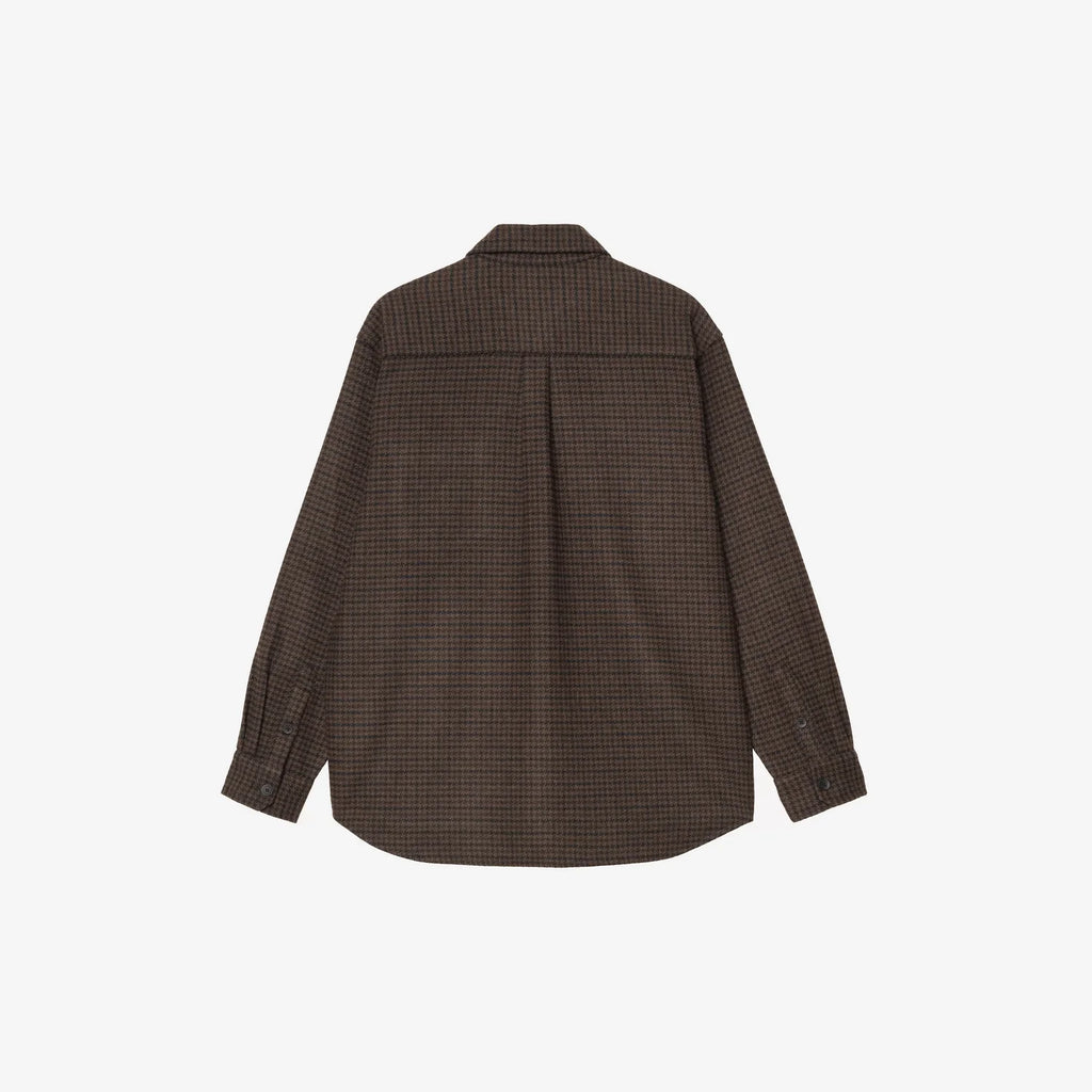 Chemise Lowis Carhartt WIP – polyester laine herringbone coupe loose Square Label – skateshop Mons - Vue de dos