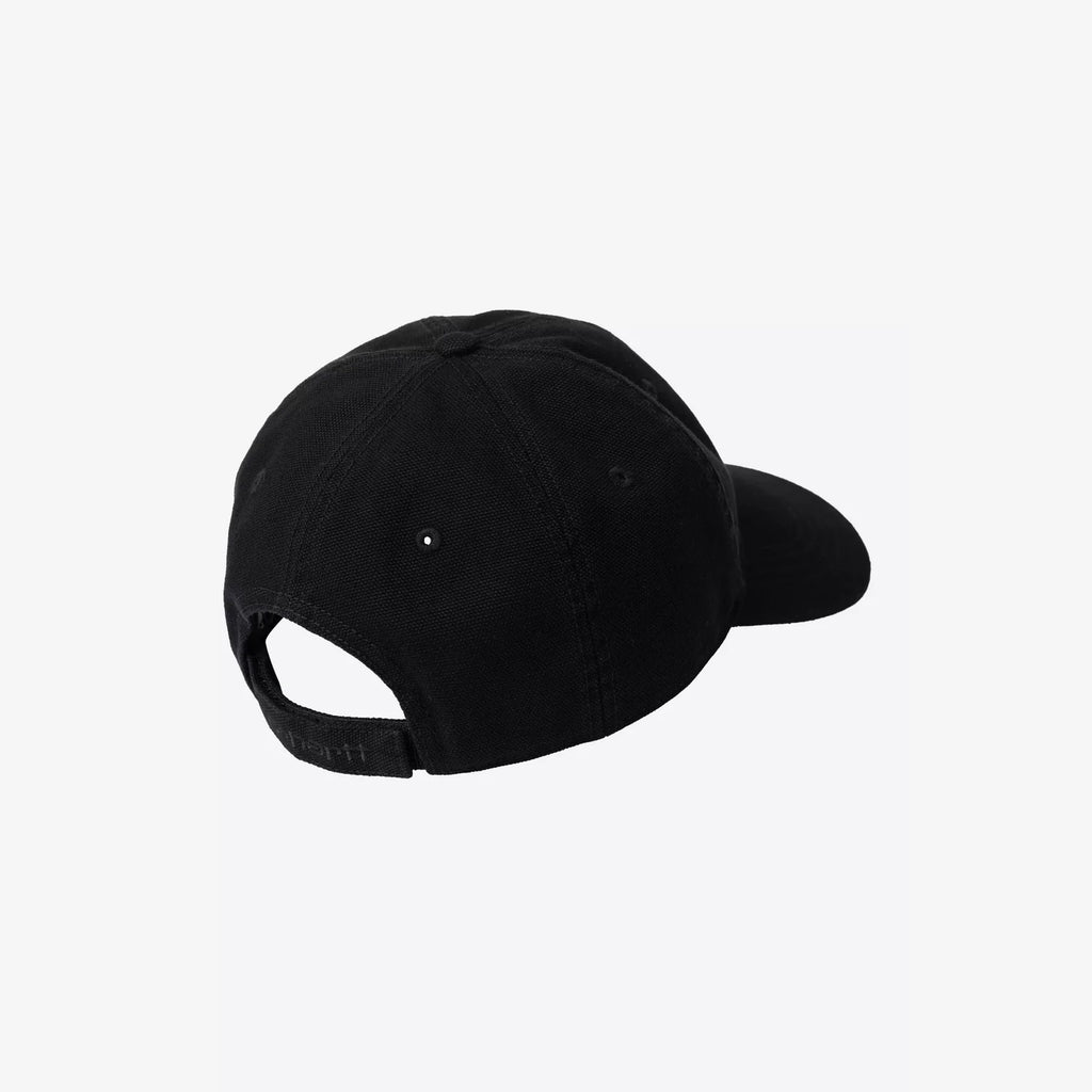 Selby Canvas Cap Carhartt WIP – canvas coton épais visière incurvée Velcro – skateshop Mons - Vue de 3/4 dos