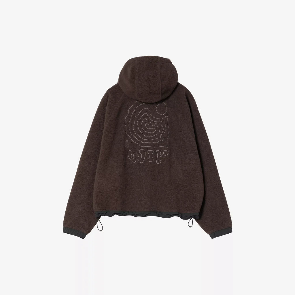 Hoodie femme Helix Fleece Carhartt WIP – molleton brossé boxy loose détails contrastés – skateshop Mons - vue de dos