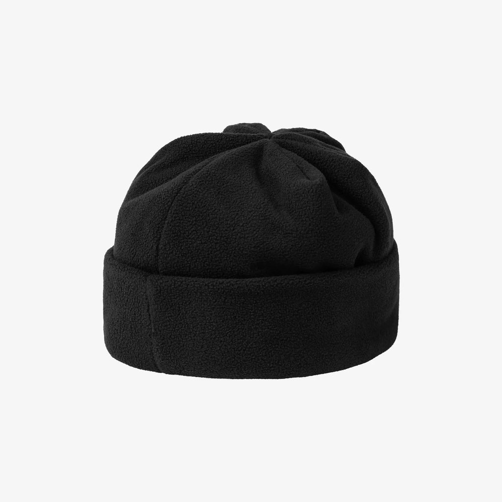 Bonnet Expedition Carhartt WIP – polaire polyester douce Square Label noir – skateshop Mons - Vue de dos