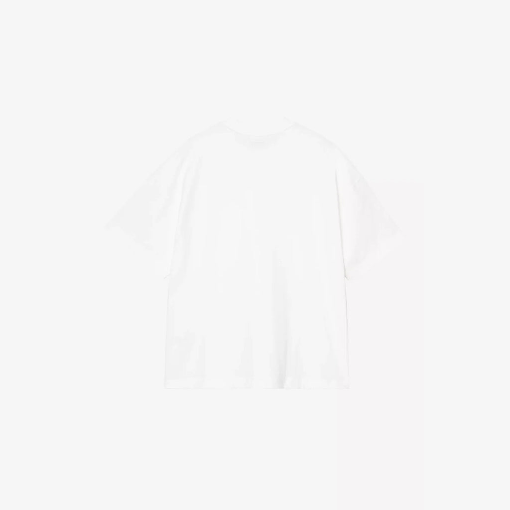 T-shirt femme Carhartt WIP Heart Patch White coton bio coupe ample patch brodé – skateshop Mons - Vue de dos