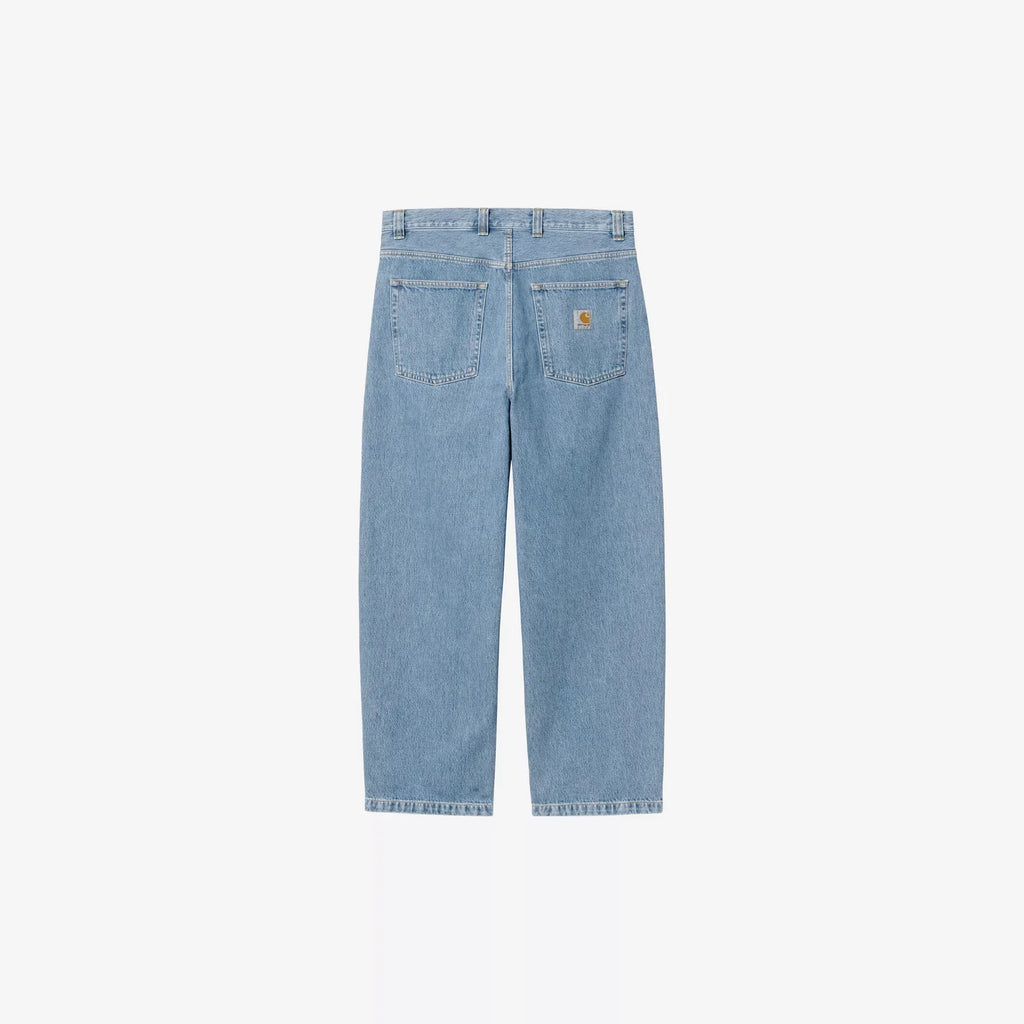 Pantalon Brandon Carhartt WIP – denim Smith loose straight entrejambe bas – skateshop Mons - Vue de dos