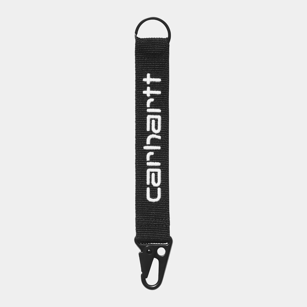 Keyholder Jaden Black White Carhartt WIP vu de face