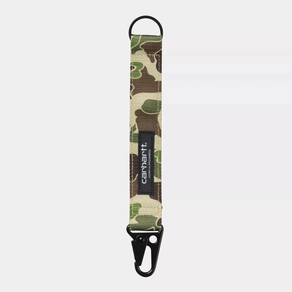 Carhartt WIP Jude Key Holder Camo Duck Green Jacquard, vue de face