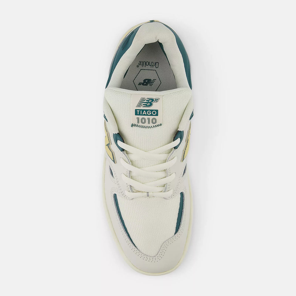 Chaussures New Balance Numeric 1010 Tiago Lemos New Spruce White vue de haut 