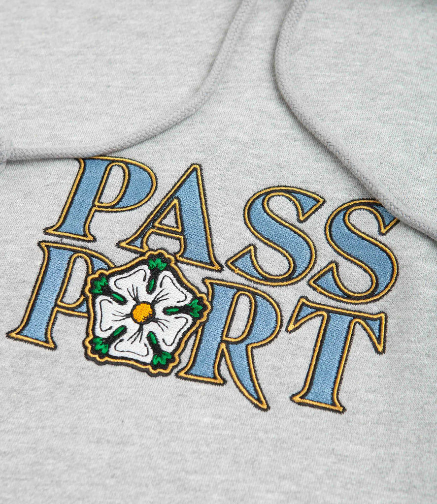 Pass Port Rosa Embroidery Hoodie (Ash Heather)