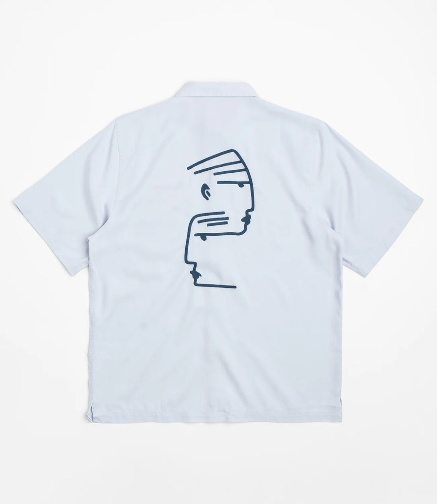 Polar Skate Co. Dual Personality Bowling Shirt (Light Blue/Navy)