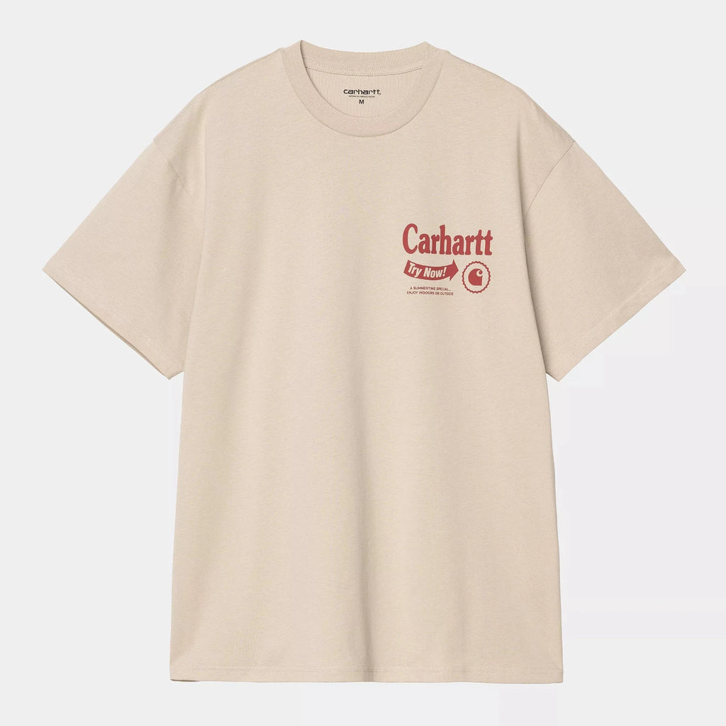 T-shirt Carhartt WIP Catalogue fleur de sel desire vu de face