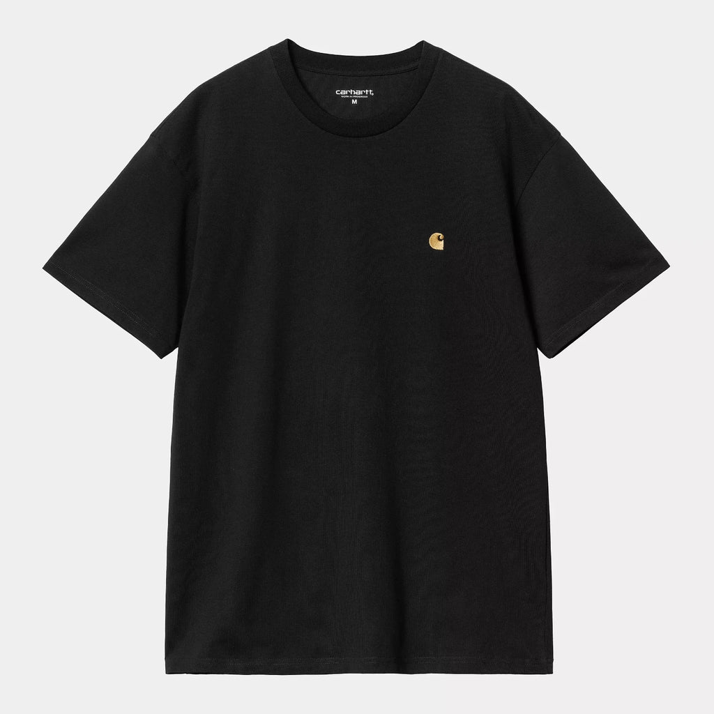 T-shirt Carhartt WIP Black Gold Chase vu de face