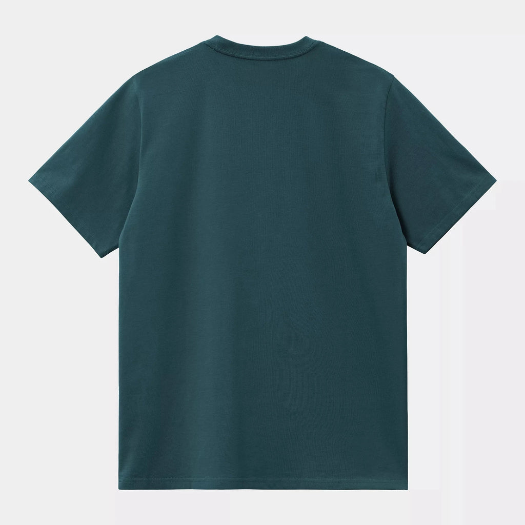 Carhartt WIP Chase T-shirt Duck blue Gold vue de dos