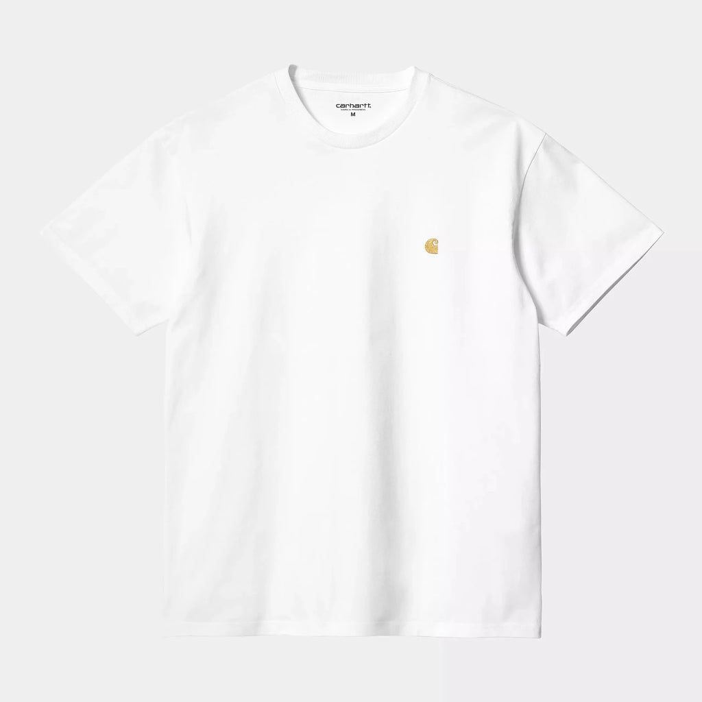 T-shirt Carhartt WIP White Gold Chase vu de face